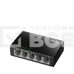 Коммутатор CUDY FS105 5-Port 10/100 Mbps Desktop Switch, 5 10/100M RJ45 Ports, Loop Detection, Metal Case, Power Saving, Plug & Play, фото3