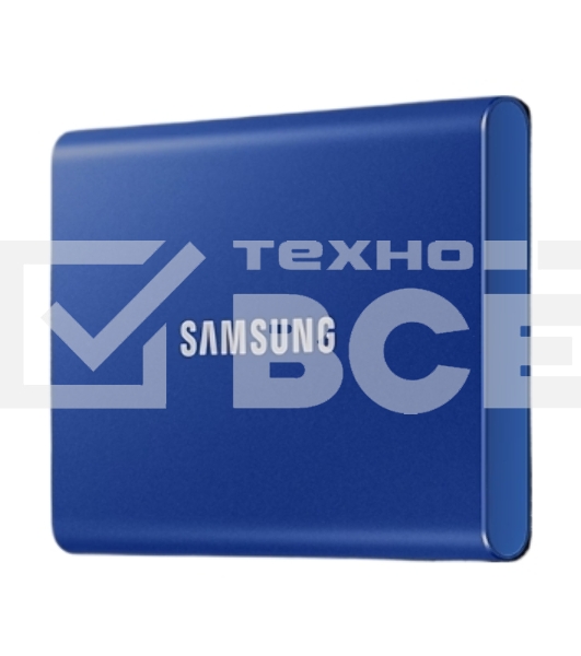Внешний SSD Samsung T7, 2TB, USB 3.2 Gen 2 Type-C, R/W 1050/1000, синий