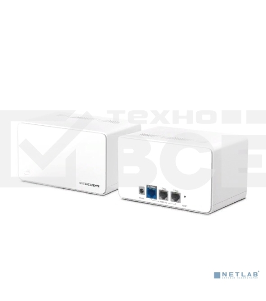 Домашняя Mesh Wi‑Fi система AX6000 Whole Home Mesh Wi-Fi 6 SystemSPEED: 1148 Mbps at 2.4 GHz + 4804 Mbps at 5 GHzSPEC: Internal Antennas, 1× 2.5 Gbps Port (WAN/LAN auto-sensing), 2× Gigabit Ports (WAN/LAN auto-sensing), 1024-QAM, OFDMA, HE160FEATURE: MERC