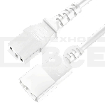 Кабель питания удлинитель GCR С13 - С14, 3*0.75mm, 2.0m, белый, фото2