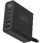 Настольное зарядное устройство Digma Pro DPW10A 140W 5A (PD+QC) 3хUSB-C/2xUSB-A универсальное черный (DPW1A4G024BK), фото11