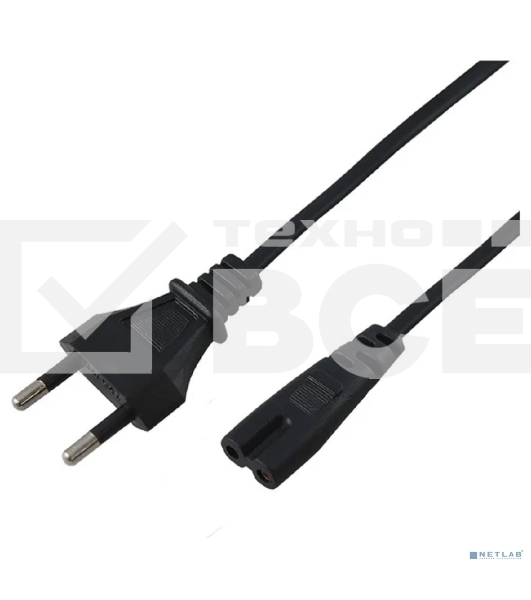 Шнур сетевой Rexant вилка СЕЕ 7/16 - разъем IEC 320 C7, кабель 2x0,5 мм, 3 м (PE пакет)