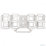 часы-будильник Perfeo LED 'LUMINOUS 2', белый корпус / белая подсветка (PF-6111), фото 1