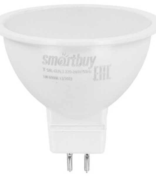 Светодиодная (LED) Лампа Smartbuy-Gu5,3-05W/6000