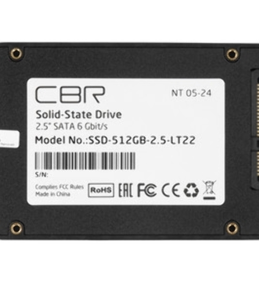 Накопитель SSD CBR, 512Gb, SATA III, 2.5', R/W 550/520