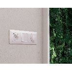 Лицевая панель ALFA (Жемчуг) для электрической розетки с/з со шторками 2USB A+C QUANT AP2100, фото2
