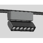 Светильник трековый светодиодный GV1469 BK черный IP20 6W 4200K 48V 24° 122*26*80, фото 1
