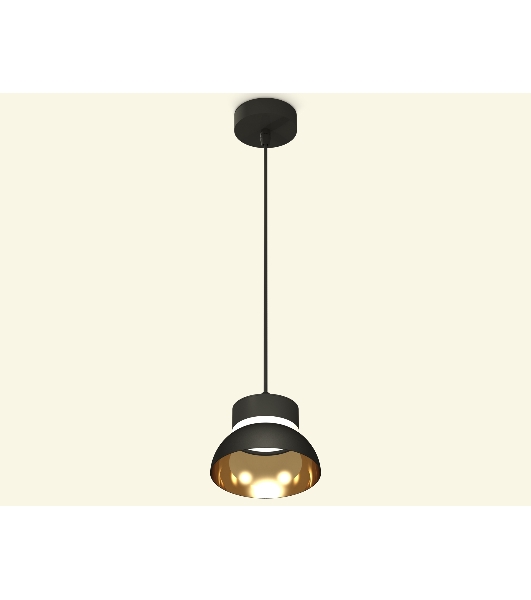 Светильник Ambrella Light XP8111051 SBK/PYG/CL черный песок/золото желтое полированное/прозрачный GX53