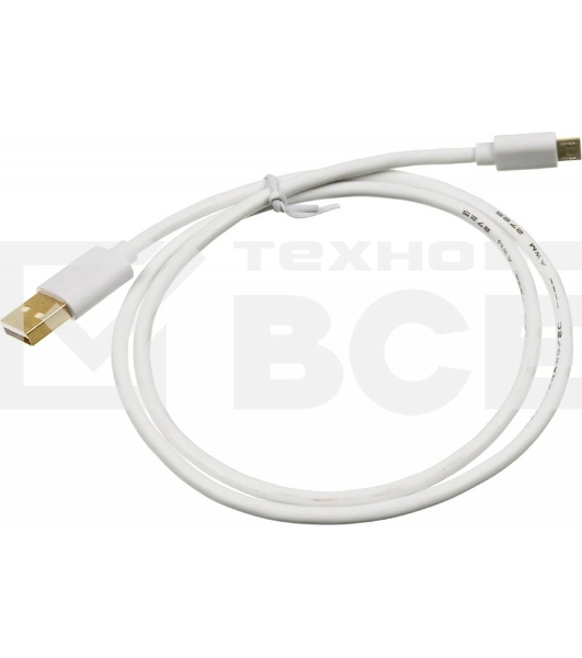 Кабель USB2.0 2A Square USB A (m)/micro USB B (m) 0.75м Позолоченные контакты