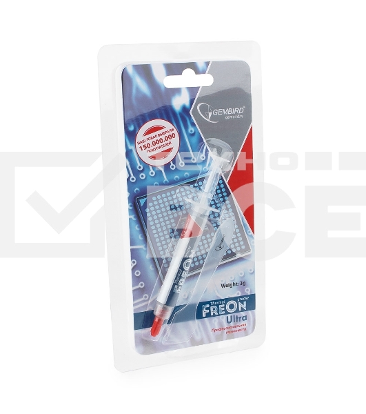 Термопаста Gembird FreOn Ultra GF-21-3 для радиаторов, 3гр, шприц