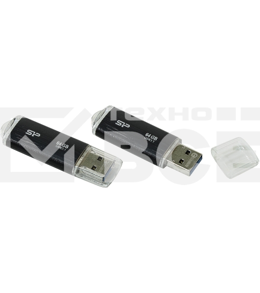 Флеш диск 64GB USB Drive <USB 3.0> Silicon Power Blaze B02 Black (SP064GBUF3B02V1K)