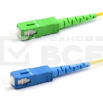 Патч-корд оптический переходной (SM), 9/125 (OS2), SC/APC-SC/UPC, (Simplex), LSZH, 3м, фото 1