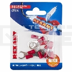 Наконечник кольцевой Rexant изолированный, ø8.4мм, 0.5-1.5мм², НКи 1.5-8 / НКи 1,25-8 / RV1.25-8, красный, в упак. 10 шт., фото 1