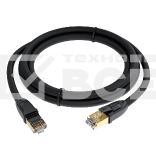 Патч-корд GCR PROF прямой 2.0m, FTP медь кат.6, позолоч. контакты и  коннектор, 25 AWG, Deluxe ethernet high speed 10 Гбит/с, RJ45, T568B