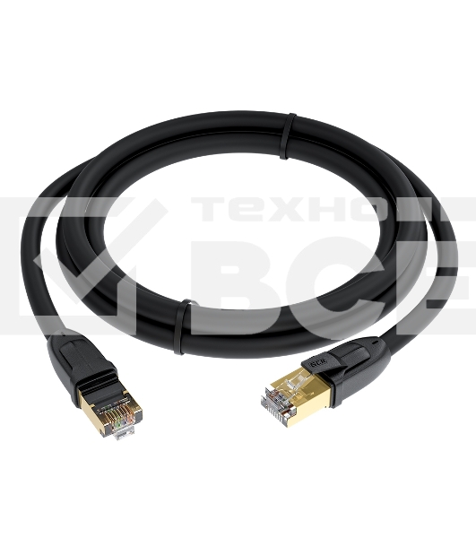Патч-корд GCR PROF прямой 2.0m, FTP медь кат.6, позолоч. контакты и  коннектор, 25 AWG, Deluxe ethernet high speed 10 Гбит/с, RJ45, T568B