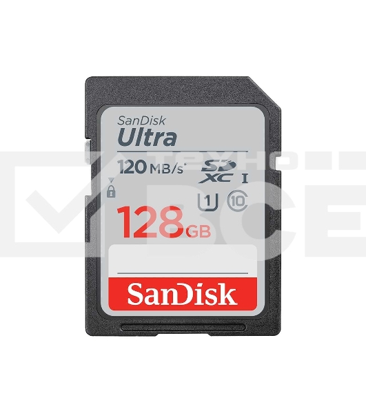 Флеш карта SD 128Gb SanDisk SDXC Class 10 UHS-I Ultra 120MB/s