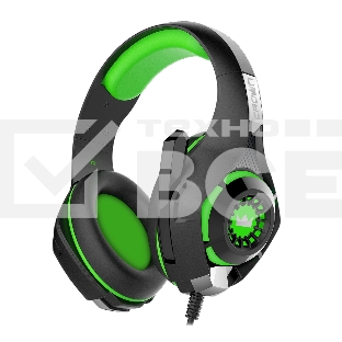 Гарнитура Crown CMGH-102T зеленый, проводная, USB