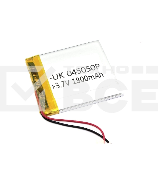 Аккумулятор Li-Pol (батарея) 4*50*50мм 2pin 3.7V/1800mAh