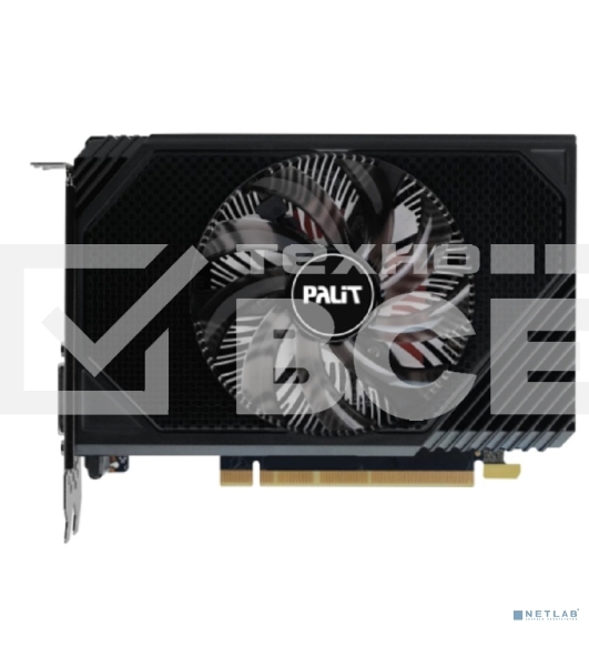 Видеокарта Palit RTX3050 STORMX 6Gb NVIDIA GeForce RTX 3050 6Gb PCI-E 4.0 96bit GDDR6 1042/14000 DVIx1 HDMIx1 DPx1 HDCP Ret