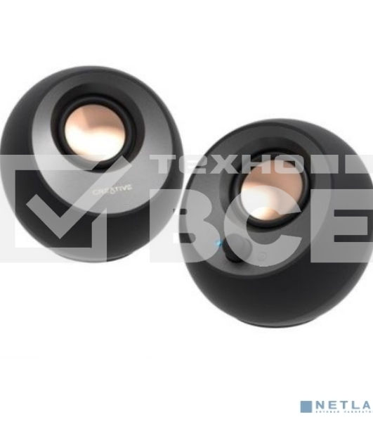 Акустическая система Creative Pebble V3 MF1700 2.0 черный 8Вт BT