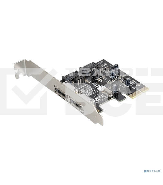 Контроллер ExeGate EXE-501 PCI-E 2.0, SATA3 6Gb/s, 2 int+2 ext (OEM)