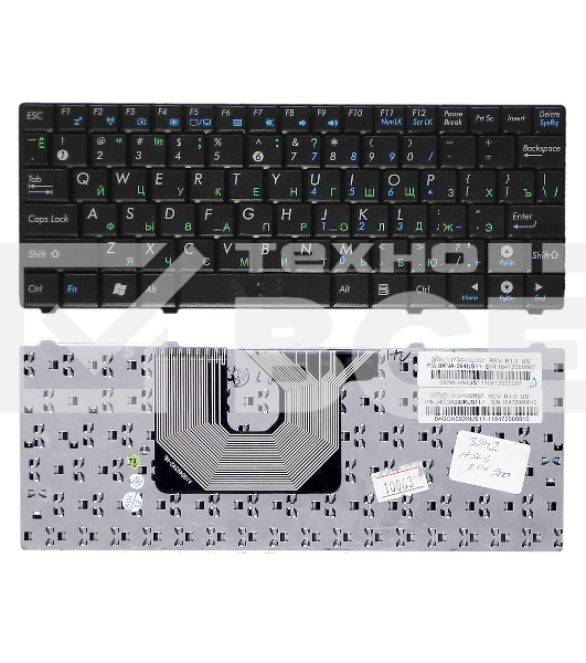Клавиатура для ноутбука Asus Eee PC 900HA T91 T91MT 900SD Черная