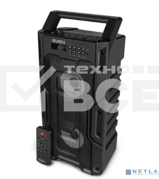 Колонка портативная Sven PS-435 черный 20W 2.0 BT/3.5Jack/USB 10м 2000mAh