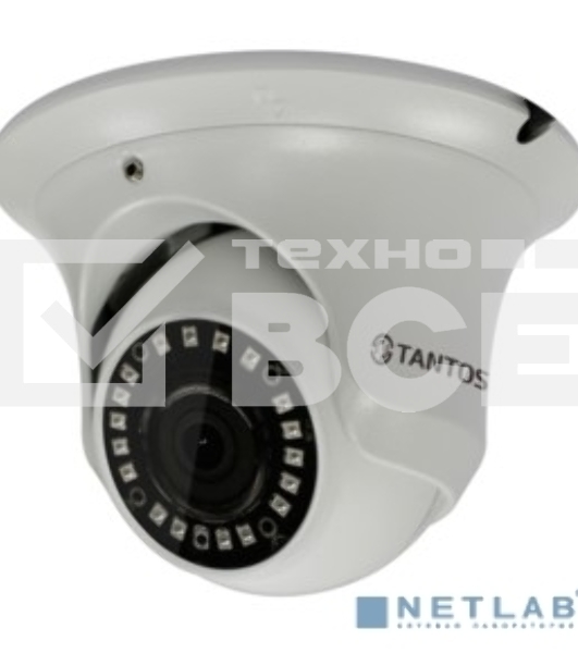 Уличная антивандальная 2 мегапиксельная IP камера Tantos TSi-Ee25FP (2.8) с ИК подсветкой