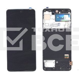 Дисплей для Samsung Galaxy A51 SM-A515F (TFT full size) черный с рамкой