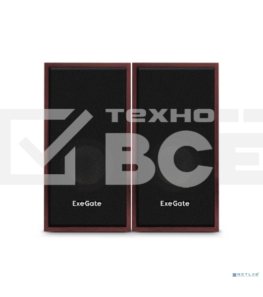 Акустическая система 2.0 ExeGate EX287059RUS Tango 314 (питание USB, 2х3Вт (12 Вт RMS), 80-20000Гц, темное дерево)