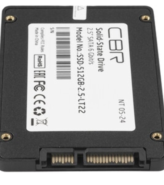 Накопитель SSD CBR, 512Gb, SATA III, 2.5', R/W 550/520