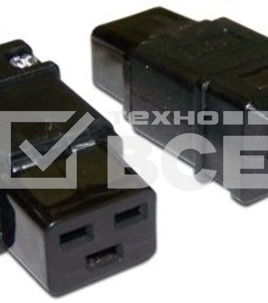 Вилка Lanmaster IEC 60320 C19 16A 250V разборная черная