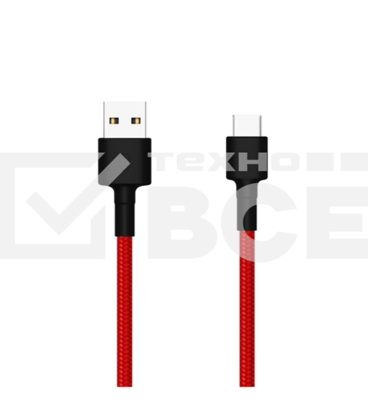 Кабель USB Xiaomi Mi Braided USB Type-C Cable SJX10ZM 100см красный
