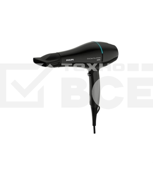 Фен Philips BHD272/00 2100Вт, ионизация, 6 настроек температуры/скорости воздушного потока, насадка-концентратор 9 мм, холодный обдув, черный