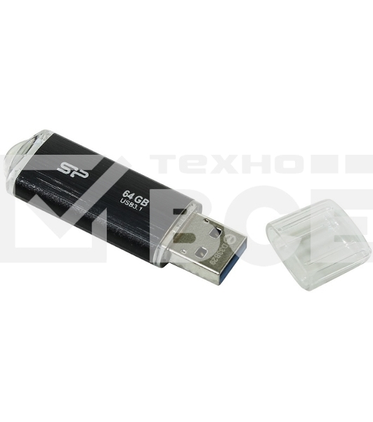 Флеш диск 64GB USB Drive <USB 3.0> Silicon Power Blaze B02 Black (SP064GBUF3B02V1K)