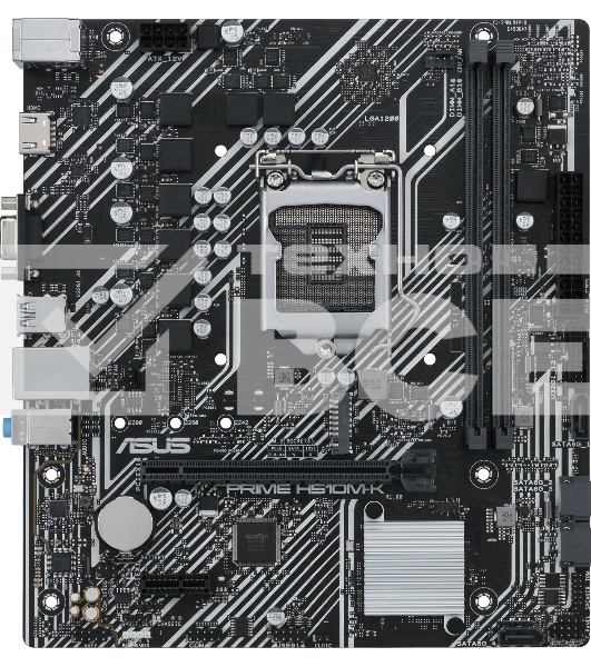 Материнская плата ASUS PRIME H510M-K, LGA 1200, Intel H510, 2xDDR4, 4xSATA, 1xM.2, 1xPCIe 4.0 x16, 1xPCIe x1, 1xHDMI, 1xVGA, 2xUSB-A 3.2 Gen 1, 4xUSB-A 2.0, 1x 1Gb LAN, 3x3.5 мм, 7.1, mATX