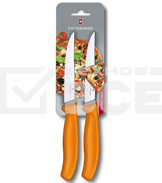 Набор ножей кухон. Victorinox Swiss Classic (6.7936.12L9B) компл.:2шт оранжевый блистер