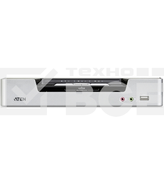 Переключатель, электрон., KVM+Audio+USB 2.0, 1 user USB+2xDVI =) 2 cpu USB+4xDVI, со шнурами USB/DVI Dual Link 2х1.8м.+DVI Dual Link 2х1.8м., 2560x1600, настол., исп.спец.шнуры, без OSD, некаскад, 2-PORT USB 2.0 DVI DUAL VIEW KVMP SWITCH