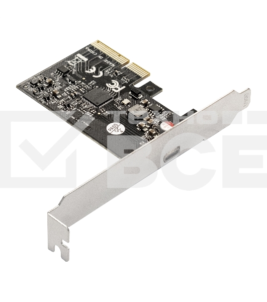 Контроллер ExeGate EXE-321 EX293839RUS (PCI-E x4 v3.0, 20Gbps (USB3.2 GEN2x2) Type-C ext., ASMedia Chipset ASM3242)