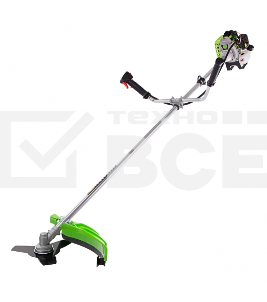 Триммер бензиновый Сибртех КС-1300Н, 25 см3, неразъемная штанга, состоит из 2 частей