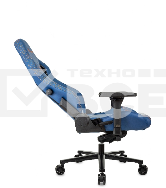 Кресло игровое Knight Craft Dragon синий эко.кожа крестов. металл