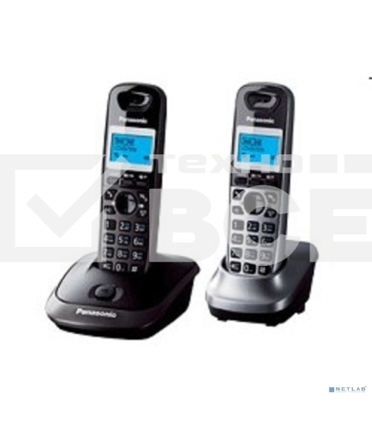 Телефон беспроводной (DECT) Panasonic KX-TG2512RU2 {Доп трубка в комплекте, АОН, Caller ID, спикерфон, полифония}