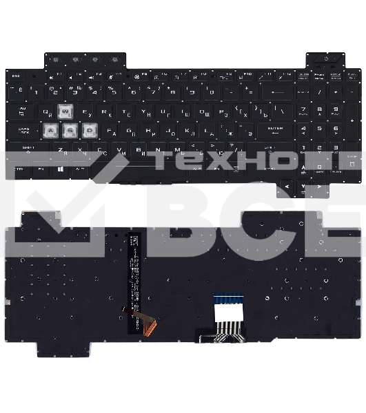 Клавиатура для ноутбука Asus ROG GL704 GL704GM черная c подсветкой