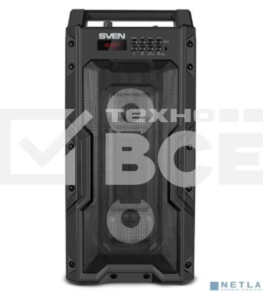 Колонка портативная Sven PS-435 черный 20W 2.0 BT/3.5Jack/USB 10м 2000mAh