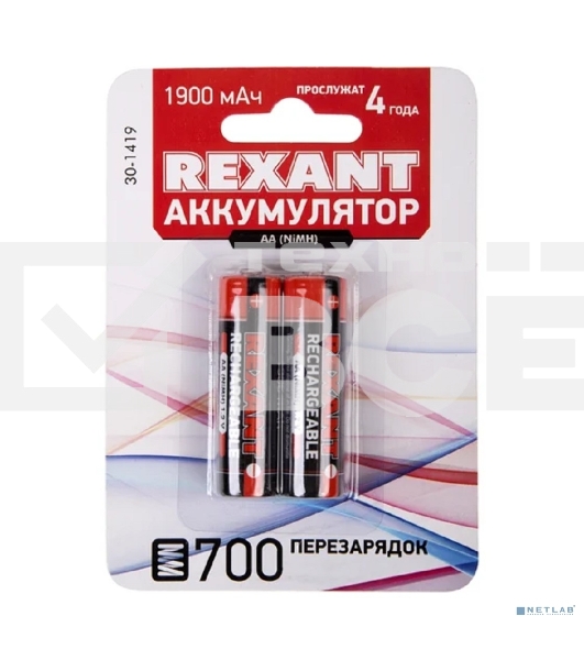 Аккумулятор тип AA «пальчиковый» 1.2 В 1900 мАч Rexant