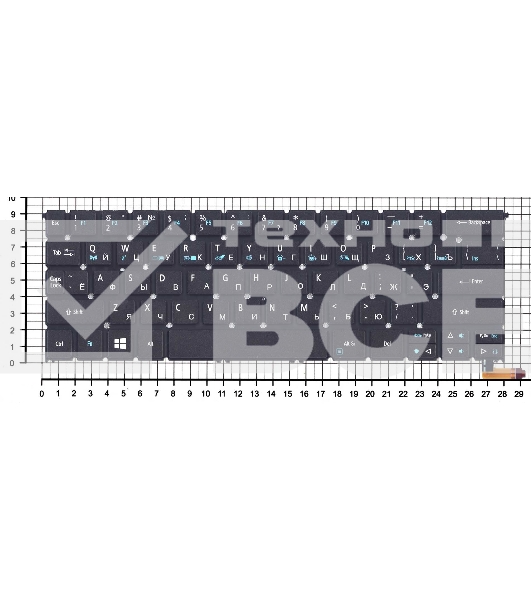 Клавиатура для ноутбука Acer Aspire R13 R7-371 R7-371T черная с подсветкой