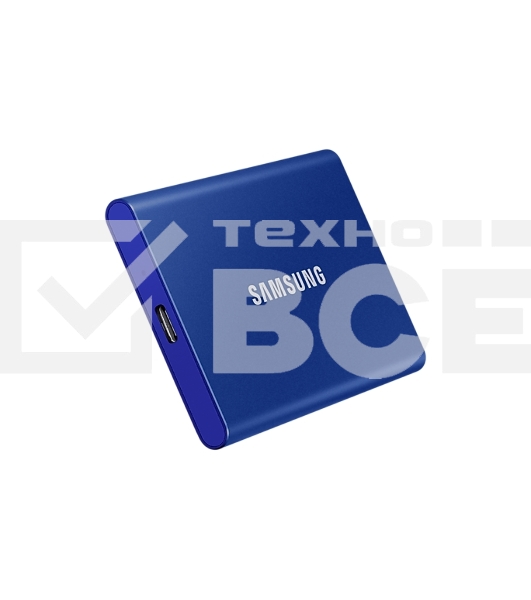 Внешний SSD Samsung T7, 2TB, USB 3.2 Gen 2 Type-C, R/W 1050/1000, синий