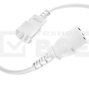 Кабель питания удлинитель GCR С13 - С14, 3*0.75mm, 2.0m, белый