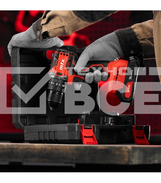 Дрель-шуруповерт аккумуляторная ударная бесщет. CIDS-BL-20, Li-Ion, 20 В MTX