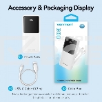 Портативный аккумулятор Vention Power Bank 10000mAh(Micro-USB/C/A/A) со встроенными кабелями 22.5W белый с LED Дисплеем, шт., фото9